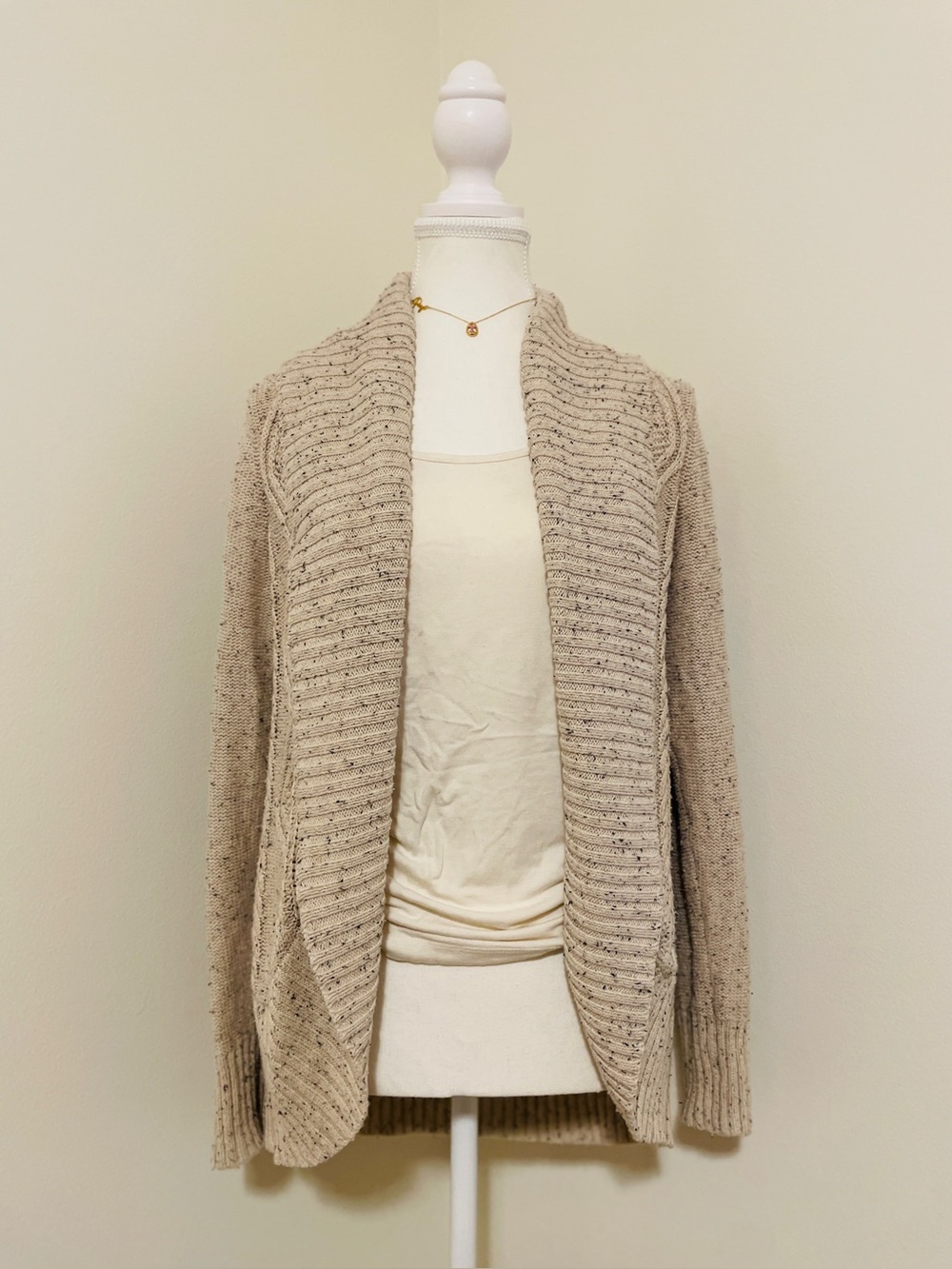 |Mossimo Supply Co| Women’s Cream Speckled Cocoon Knit Cardigan